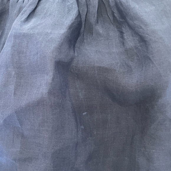 Anthro Manoush Silk Blue A-Line Dress with Peter Pan Collar - Picture 9 of 9